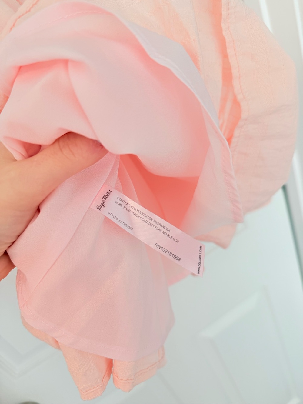 Sugar Thrillz Pink Off-Shoulder Tiered Mini Dress - Picture 7 of 8